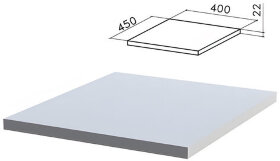 Крышка для тумбы приставной &quot;Монолит&quot;, 400х450х22 мм, серая, ТМ01.11