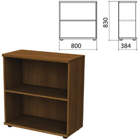 Шкаф (стеллаж) &quot;Эко/Этюд&quot;, 768х370х842 мм, полка, орех, 908840-190