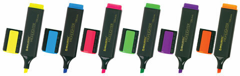 Набор текстовыделителей 6 ЦВЕТОВ, BRAUBERG "ORIGINAL", линия письма 1-5 мм, 151690