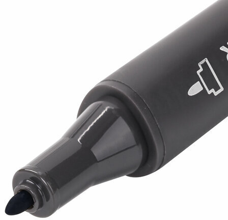 Маркер для скетчинга двусторонний 1 мм - 6 мм BRAUBERG ART CLASSIC, ТЕПЛЫЙ СЕРЫЙ 5 (WG05), 151794