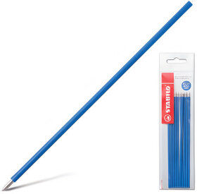 Стержни шариковые STABILO, НАБОР 10 шт., &quot;Liner&quot;, 135 мм, СИНИЕ, узел 0,7 мм, линия письма 0,3 мм, 029F/10/41