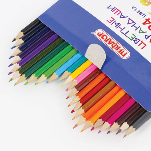 Карандаши цветные ПИФАГОР для мальчиков "БЫСТРЕЕ! ВЫШЕ! СИЛЬНЕЕ!", 24 цвета, классические, 181358