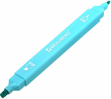 Набор текстовыделителей двусторонних 6 ПАСТЕЛЬНЫХ ЦВЕТОВ, BRAUBERG "Macaroon", линия 1-5 мм, 152513