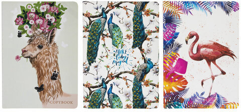 Тетради 40 л. в клетку обложка SoftTouch, НАБОР 3 шт., бежевая бумага 70 г/м2, сшивка, А5 (147х210 мм), SUMMER, BRAUBERG, 403793