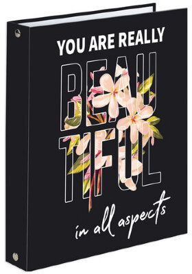 Тетрадь на кольцах А5 165х215 мм, 120 л., твердый картон, клетка, BRAUBERG, &quot;Beauty&quot;, 404082