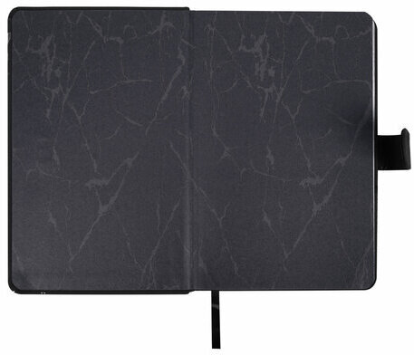 Ежедневник датированный 2024 А5 138x213 мм BRAUBERG "Goldy", под кожу, цветной срез, черный, 114979