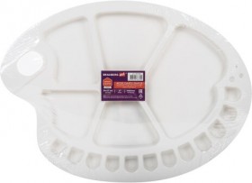 Палитра художественная пластиковая овальная 34х25 см, 17 ячеек, BRAUBERG ART DEBUT, 192230