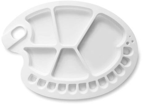 Палитра художественная пластиковая овальная 34х25 см, 17 ячеек, BRAUBERG ART DEBUT, 192230