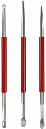 Стеки для лепки и моделирования металлические эргономичные, НАБОР 3 шт., BRAUBERG ART, 271167