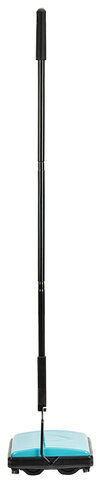 Щетка-веник-пылесос механическая для пола и ковровых покрытий, металл, чёрно-бирюзовая, DASWERK, 608948