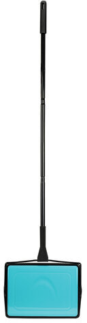 Щетка-веник-пылесос механическая для пола и ковровых покрытий, металл, чёрно-бирюзовая, DASWERK, 608948