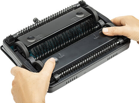 Щетка-веник-пылесос механическая для пола и ковровых покрытий, металл, чёрно-бирюзовая, DASWERK, 608948