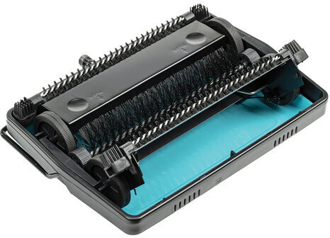 Щетка-веник-пылесос механическая для пола и ковровых покрытий, металл, чёрно-бирюзовая, DASWERK, 608948