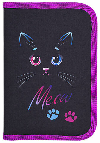 Пенал BRAUBERG, 1 отделение, полиэстер, 21х14 см, "Black Cat", 271529