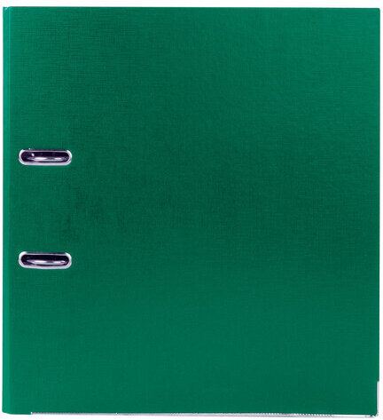 Папка-регистратор, покрытие пластик, 75 мм, ПРОЧНАЯ, с уголком, BRAUBERG, зеленая, 226597