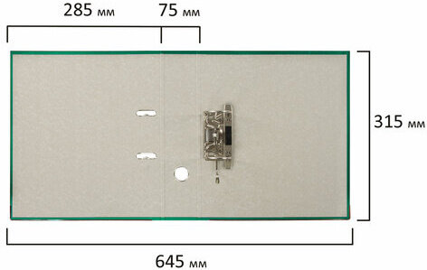 Папка-регистратор, покрытие пластик, 75 мм, ПРОЧНАЯ, с уголком, BRAUBERG, зеленая, 226597