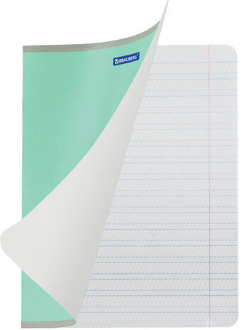 Тетрадь 12 л. BRAUBERG КЛАССИКА NEW частая косая линия, обложка картон, ЗЕЛЕНАЯ, 105694