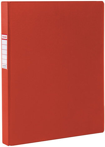 Папка на 4 кольцах BRAUBERG, картон/ПВХ, 40 мм, красная, до 250 листов (удвоенный срок службы), 228394