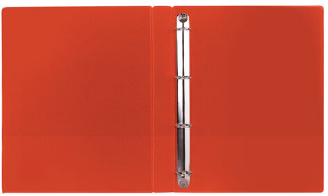 Папка на 4 кольцах BRAUBERG, картон/ПВХ, 40 мм, красная, до 250 листов (удвоенный срок службы), 228394