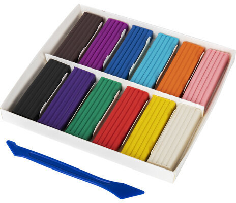 Пластилин классический BRAUBERG KIDS, 12 цветов, 240 г, стек, ВЫСШЕЕ КАЧЕСТВО, 106436