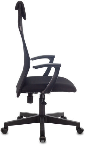 Кресло офисное KB-8, ткань-сетка, черное, 492617