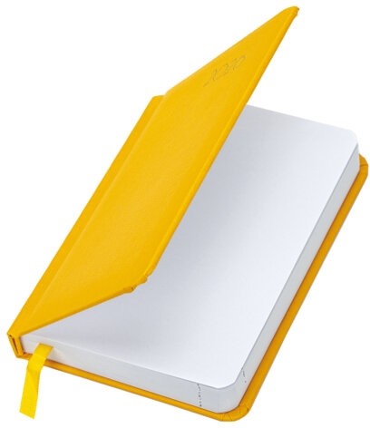 Ежедневник датированный 2026, МАЛЫЙ ФОРМАТ 100х150 мм, А6, BRAUBERG "Select", балакрон, желтый, 117261
