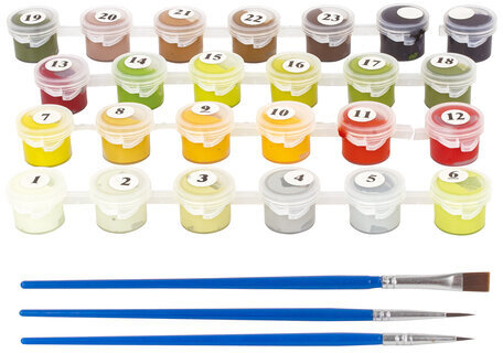 Картина по номерам 40х50 см, ОСТРОВ СОКРОВИЩ "Горное озеро", на подрамнике, акриловые краски, 3 кисти, 662462