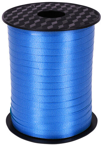 Лента упаковочная декоративная для шаров и подарков, 5 мм х 500 м, синяя, ЗОЛОТАЯ СКАЗКА, 591807