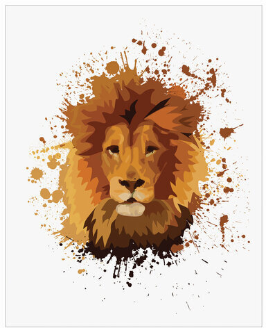 Картина по номерам 40х50 см, ОСТРОВ СОКРОВИЩ "Царь зверей", на подрамнике, акрил, кисти, 663359