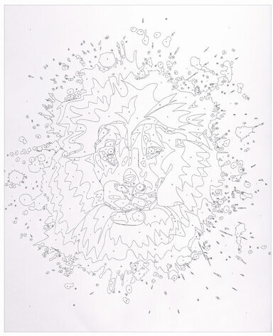 Картина по номерам 40х50 см, ОСТРОВ СОКРОВИЩ "Царь зверей", на подрамнике, акрил, кисти, 663359