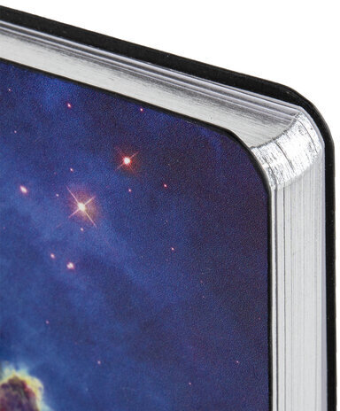 Ежедневник недатированный А5 (138х213 мм), BRAUBERG VISTA, под кожу, гибкий, 136 л., "SpaceX", 111994