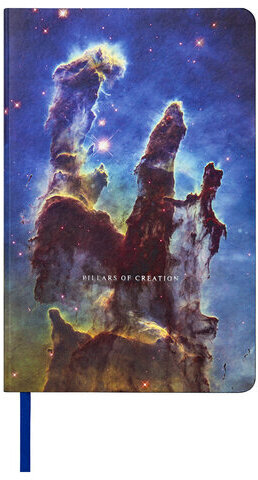 Ежедневник недатированный А5 (138х213 мм), BRAUBERG VISTA, под кожу, гибкий, 136 л., "SpaceX", 111994