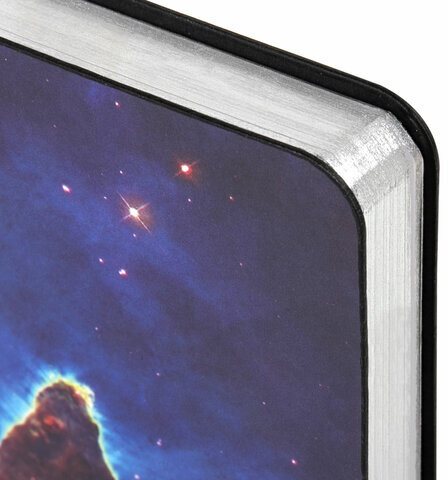 Ежедневник недатированный А5 (138х213 мм), BRAUBERG VISTA, под кожу, гибкий, 136 л., "SpaceX", 111994