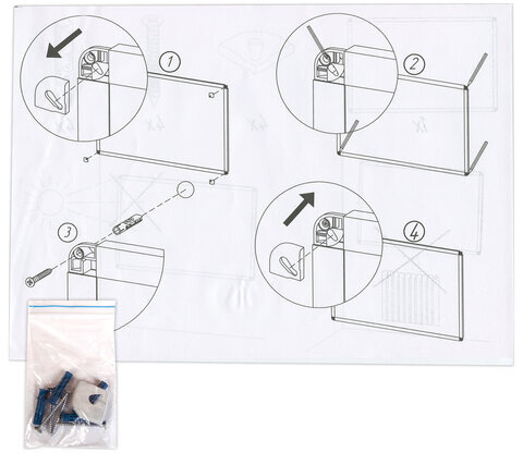 Доска c текстильным покрытием для объявлений 60х90 см синяя, ГАРАНТИЯ 10 ЛЕТ, РОССИЯ, BRAUBERG, 231700