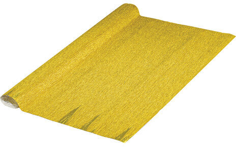 Бумага гофрированная/креповая (ИТАЛИЯ) 140 г/м2, 50х250 см, желтое золото (911), BRAUBERG FIORE, 112600