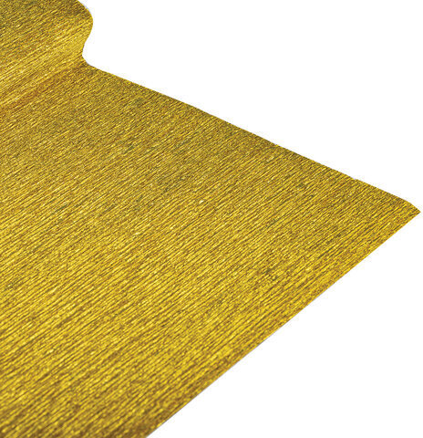 Бумага гофрированная/креповая (ИТАЛИЯ) 140 г/м2, 50х250 см, желтое золото (911), BRAUBERG FIORE, 112600