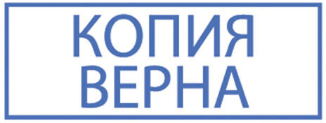 Штамп стандартный "КОПИЯ ВЕРНА" В РАМКЕ, оттиск 38х14 мм, синий, TRODAT IDEAL 4911 DB-3.45, 161491