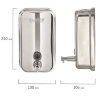 Дозатор для жидкого мыла LAIMA PROFESSIONAL INOX (гарантия 3 года), 1 л, нержавеющая сталь, зеркальный, 605393