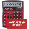 Калькулятор настольный CITIZEN CDC-80RDWB, МАЛЫЙ (135х109 мм), 8 разрядов, двойное питание, БУРГУНДИ