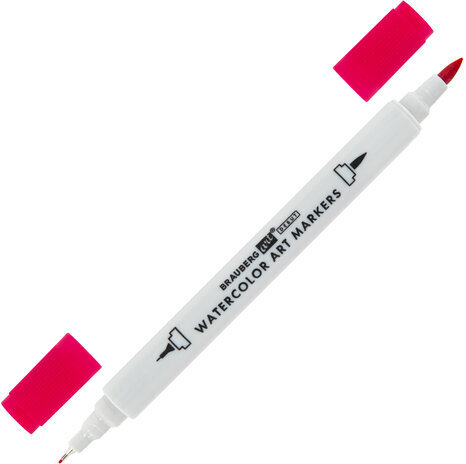 Маркеры акварельные для скетчинга двусторонние (кисть и линер) 60 цветов, BRAUBERG ART DEBUT. 152482