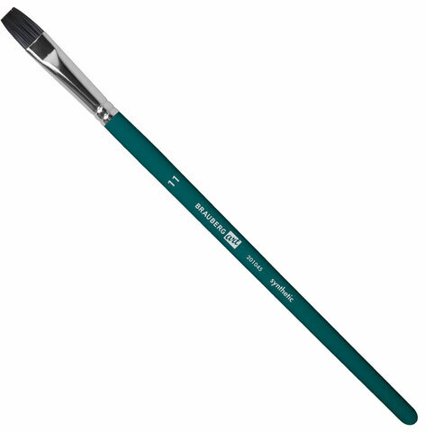 Кисти художественные набор 15 шт.+мастихин, в пенале, изумрудные, синтетика, BRAUBERG ART DEBUT, 201045