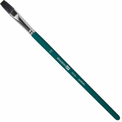 Кисти художественные набор 15 шт.+мастихин, в пенале, изумрудные, синтетика, BRAUBERG ART DEBUT, 201045