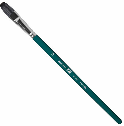 Кисти художественные набор 15 шт.+мастихин, в пенале, изумрудные, синтетика, BRAUBERG ART DEBUT, 201045