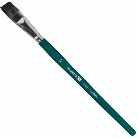 Кисти художественные набор 15 шт.+мастихин, в пенале, изумрудные, синтетика, BRAUBERG ART DEBUT, 201045