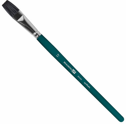 Кисти художественные набор 15 шт.+мастихин, в пенале, изумрудные, синтетика, BRAUBERG ART DEBUT, 201045