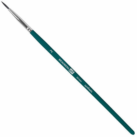 Кисти художественные набор 15 шт.+мастихин, в пенале, изумрудные, синтетика, BRAUBERG ART DEBUT, 201045