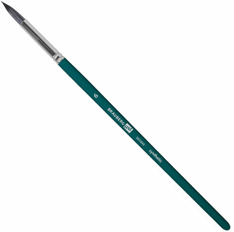 Кисти художественные набор 15 шт.+мастихин, в пенале, изумрудные, синтетика, BRAUBERG ART DEBUT, 201045