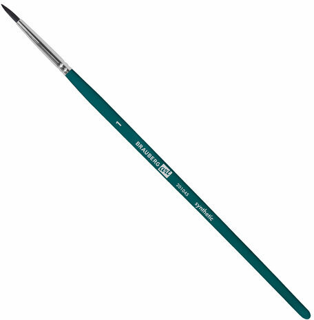 Кисти художественные набор 15 шт.+мастихин, в пенале, изумрудные, синтетика, BRAUBERG ART DEBUT, 201045