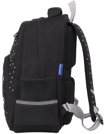 Рюкзак BRAUBERG SOFT, 2 отделения, 3 кармана, "Joyful kitten", СВЕТЯЩИЙСЯ, 40х31х15 см, 228791