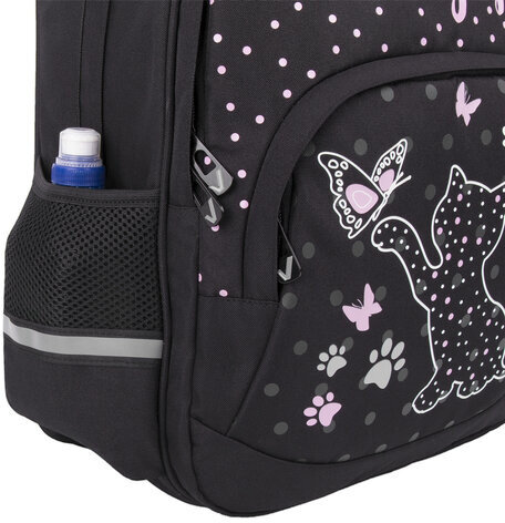 Рюкзак BRAUBERG SOFT, 2 отделения, 3 кармана, "Joyful kitten", СВЕТЯЩИЙСЯ, 40х31х15 см, 228791